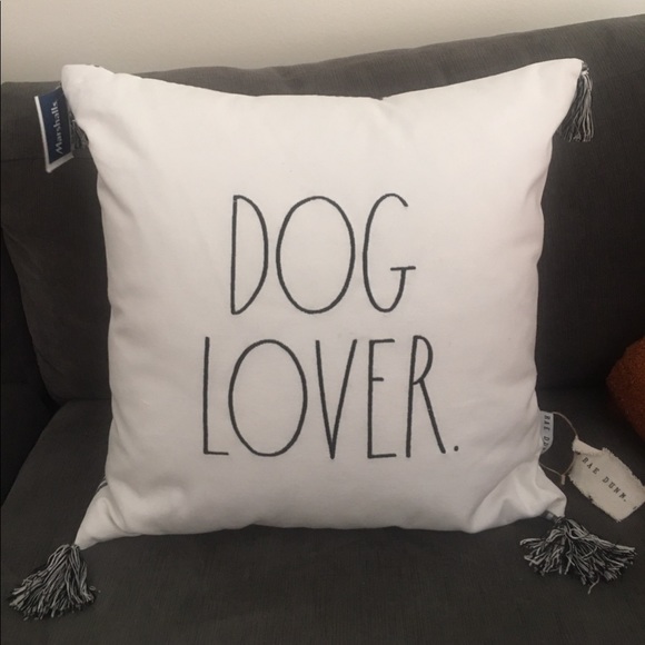 🔥🐾 LAST ONE! Rae Dunn DOG LOVER Pillow 🥰 🐶 NWT - Picture 1 of 2